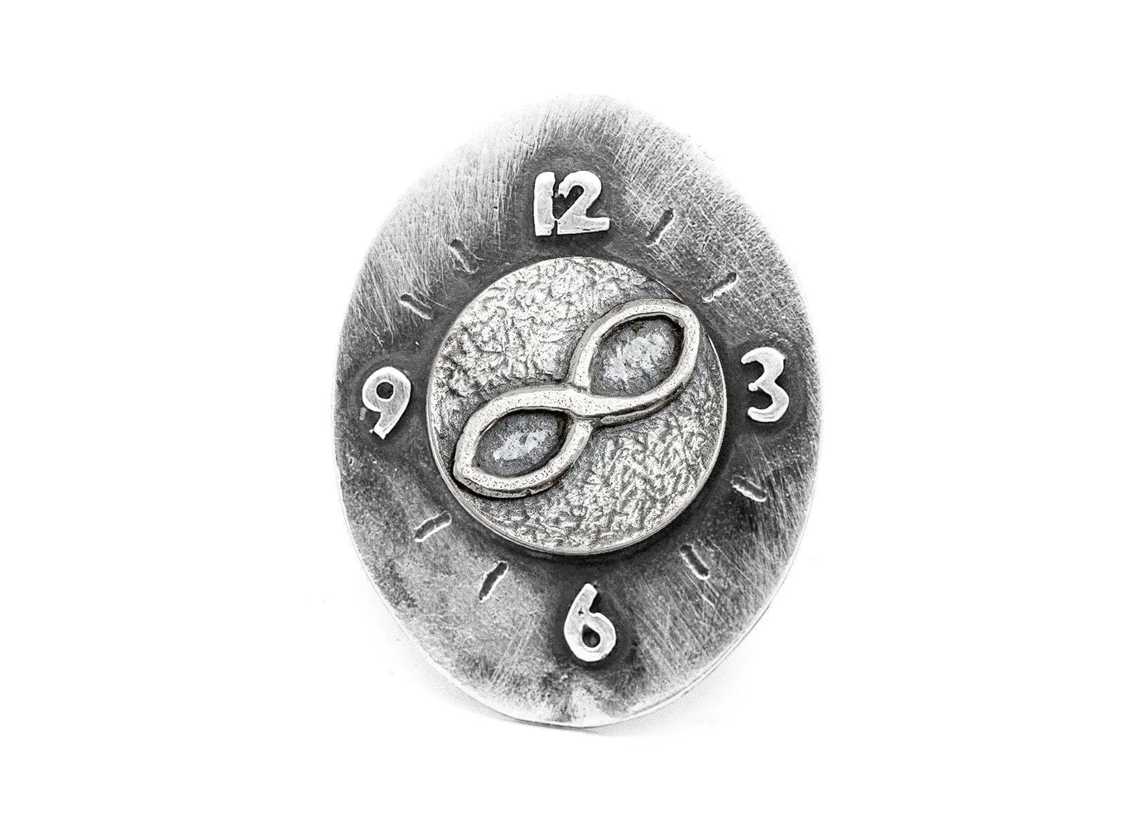 Infinity Sign Medallion Clock Ring - Be Infinite