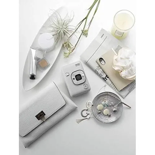instax hybrid Instant Camera and Printer, Bluetooth, Stone White, LiPlay