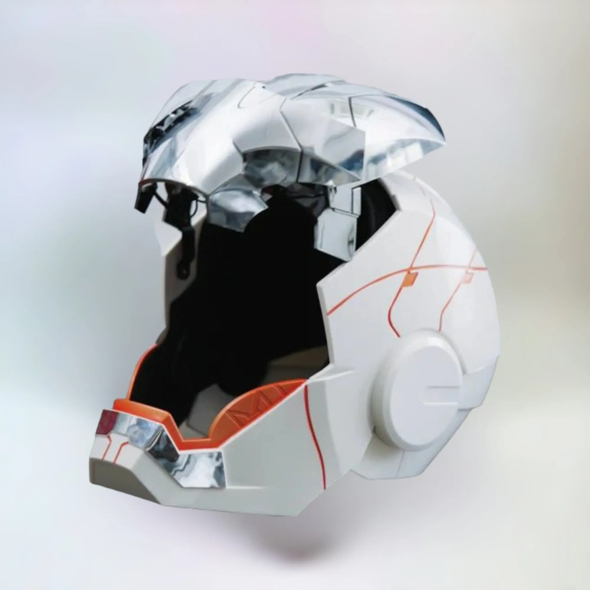 Iron Man MK5 Helmet White Edition with Voice Control
