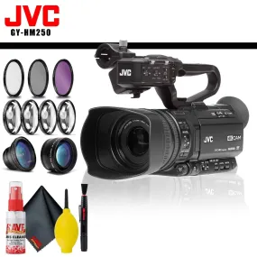 JVC UHD 4K Streaming Camcorder with Built-in Lower-Thirds Graphics   Filter Kit   Cleaning Kit