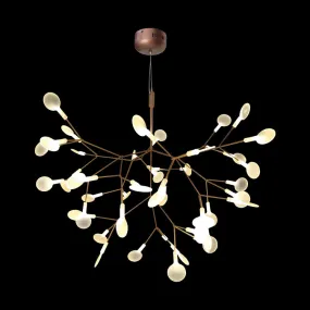K. Light K-LED-8245/72 Copper 230v 13.5W LED Medium Leaf Pendant