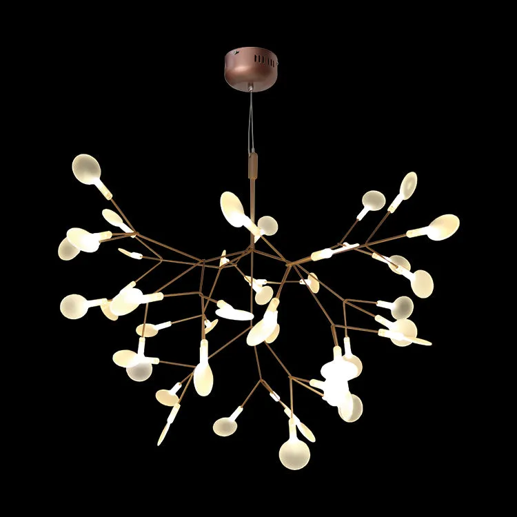 K. Light K-LED-8245/72 Copper 230v 13.5W LED Medium Leaf Pendant