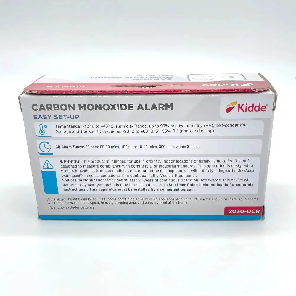 Kidde Carbon Monoxide Alarm - 2030-DCR