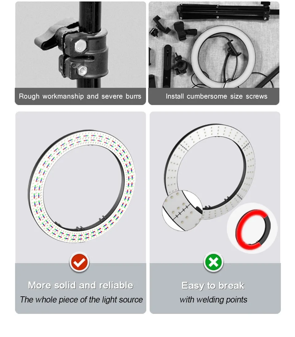 LED Selfie Ring Light Tripod Remote Control