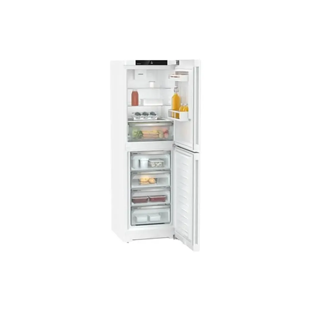 Liebherr CND5204 Pure 319 Litre Combined Fridge Freezer with EasyFresh and NoFrost, 3 Fridge Shelves, 4 Freezer Drawers, 59.7cm Wide - White