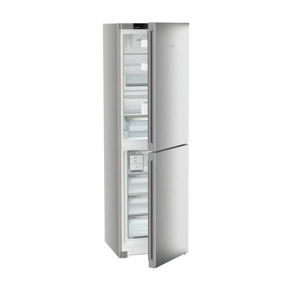 Liebherr CNSFD5724 Plus 359 Litre Combined Fridge-Freezer with 4 Freezer Drawers, NoFrost, EasyFresh- SteelFinish, 59.7cm Wide