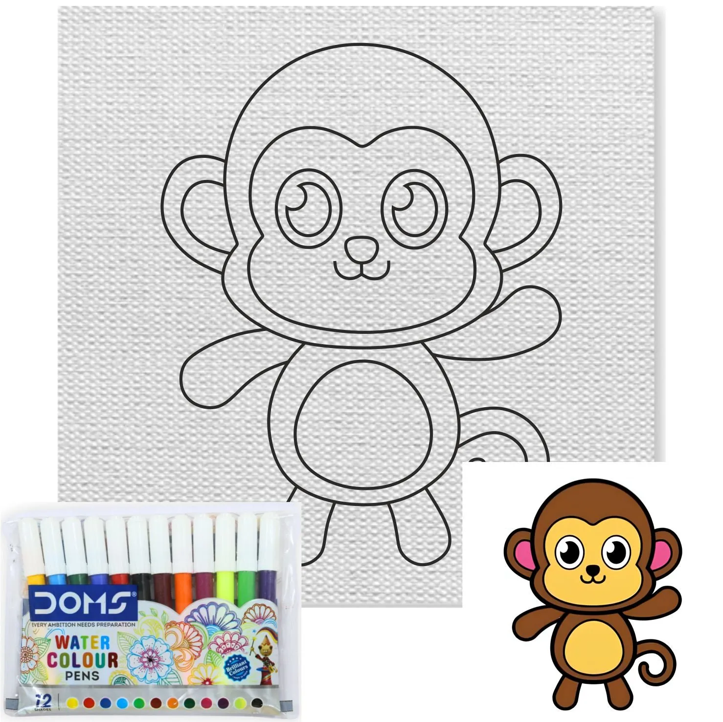 Little Monkey Canvas Kit