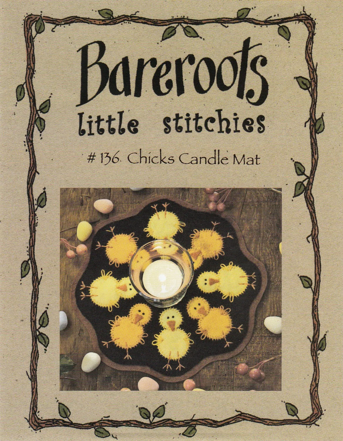 Little Stitchies - Chicks Candle Mat / Pattern   Material