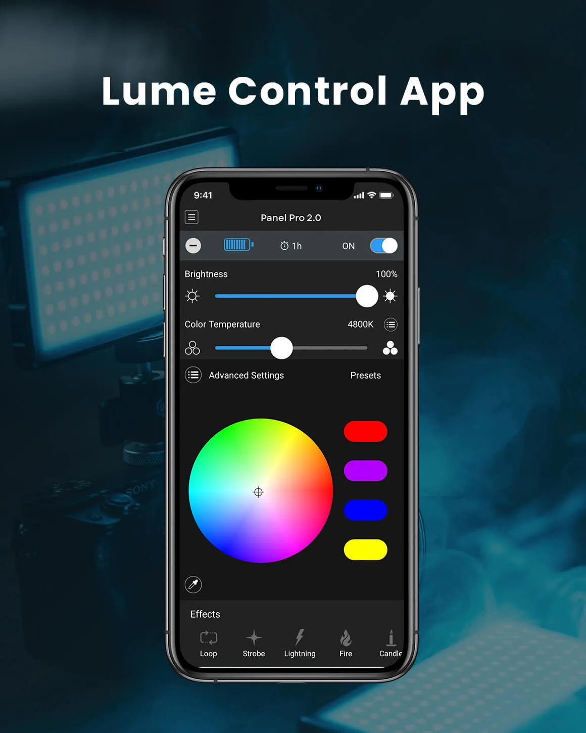 Lume Cube RGB Panel Pro 2.0 App Controlled LED Panel Light