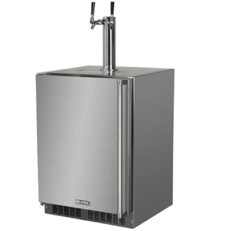 Lynx 24" Outdoor Beverage Dispenser with Keg Option - Left Hinge