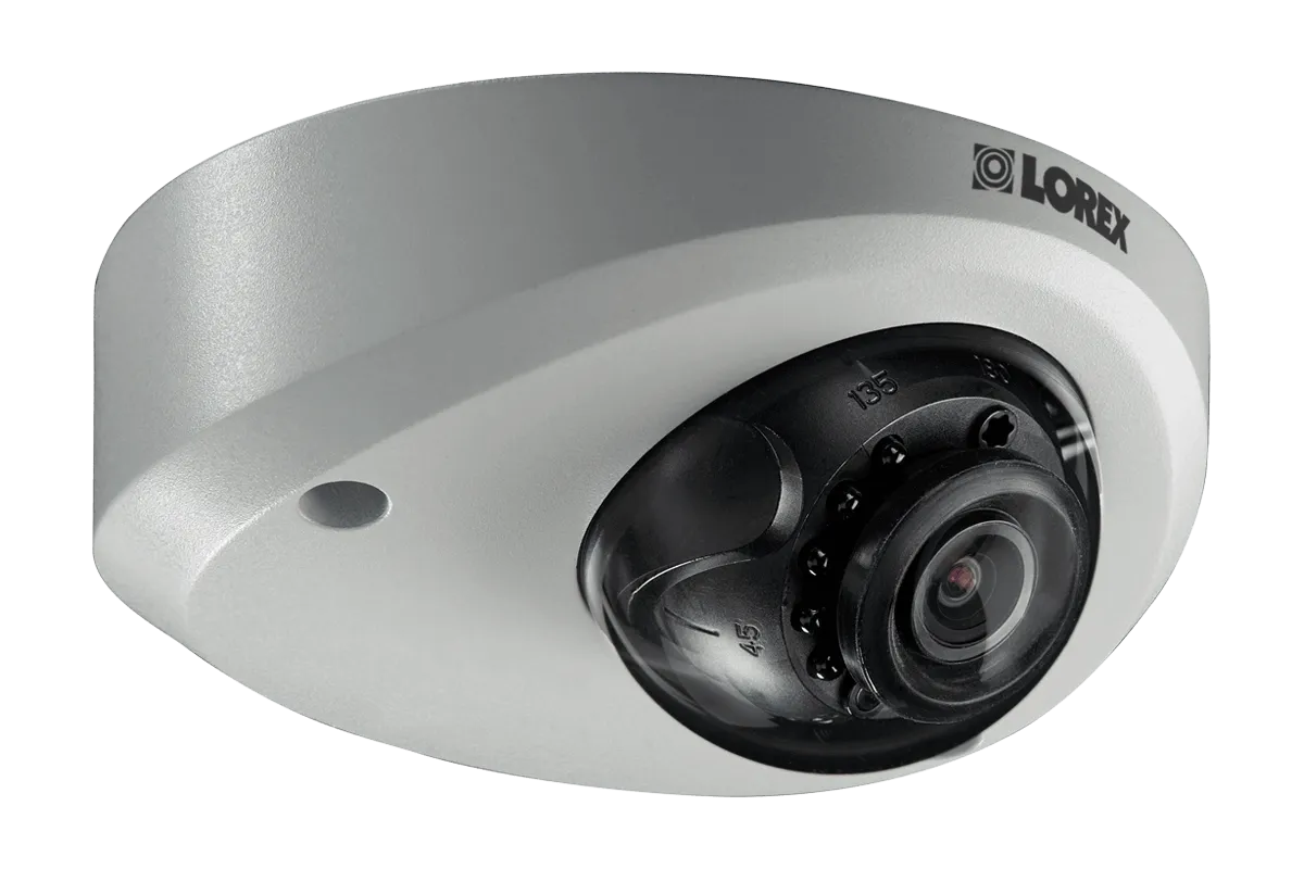 Mini Audio HD IP 2K Metal Dome Security Camera, 150ft Color Night Vision