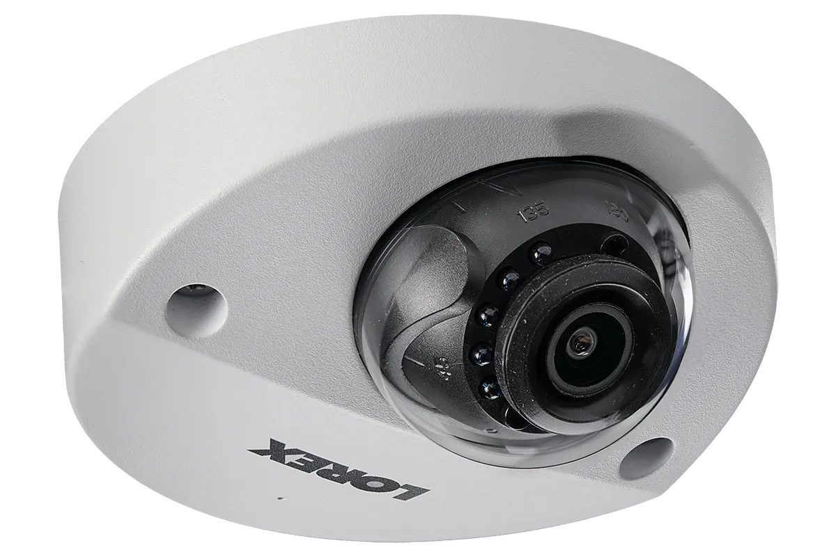 Mini Audio HD IP 2K Metal Dome Security Camera, 150ft Color Night Vision