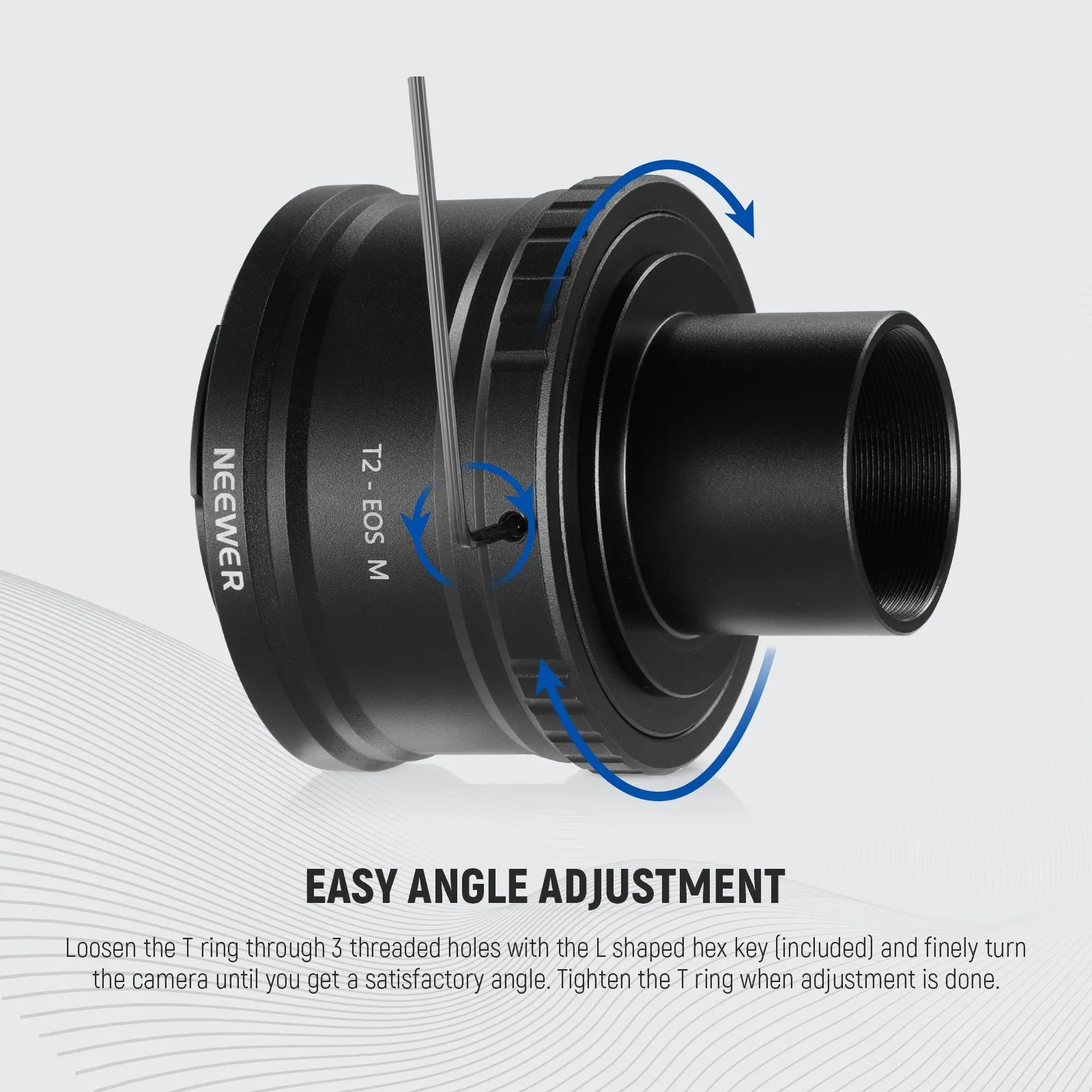 NEEWER EF-M to T2 Adapter with 1.25" Telescope Adapter Set