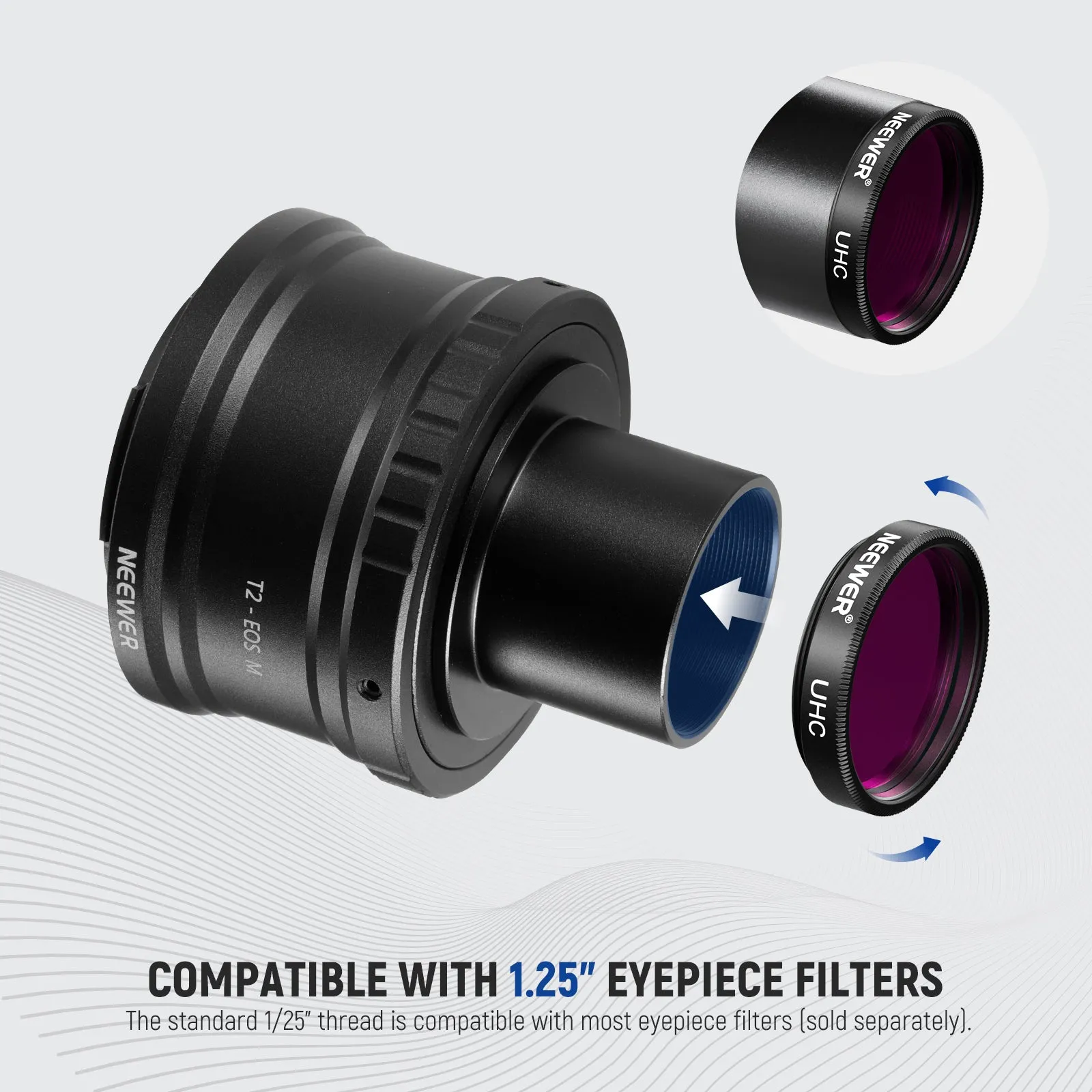 NEEWER EF-M to T2 Adapter with 1.25" Telescope Adapter Set