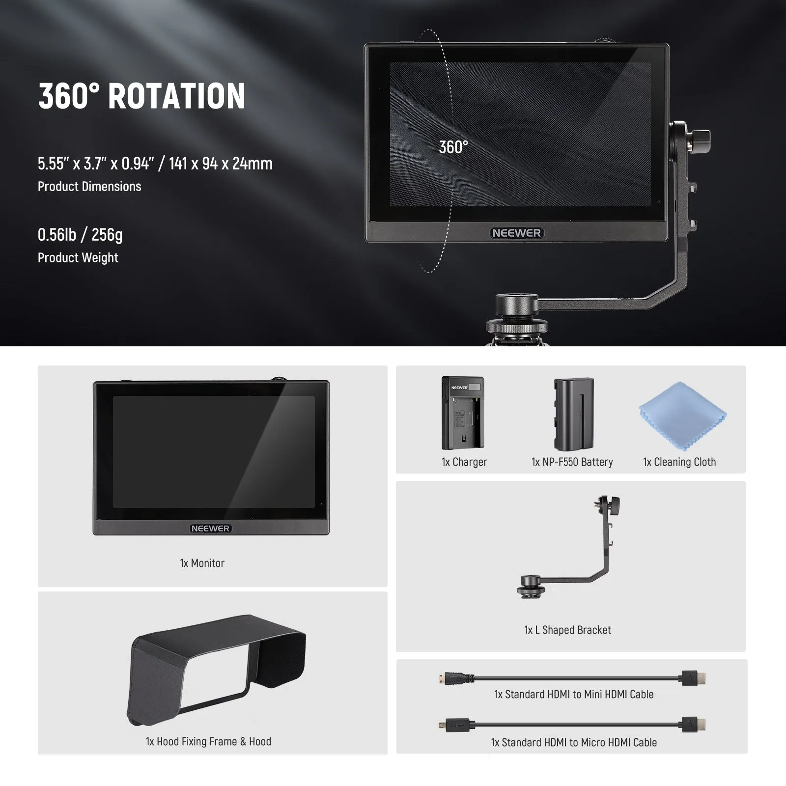 NEEWER F500 5.5 Inch Camera Monitor