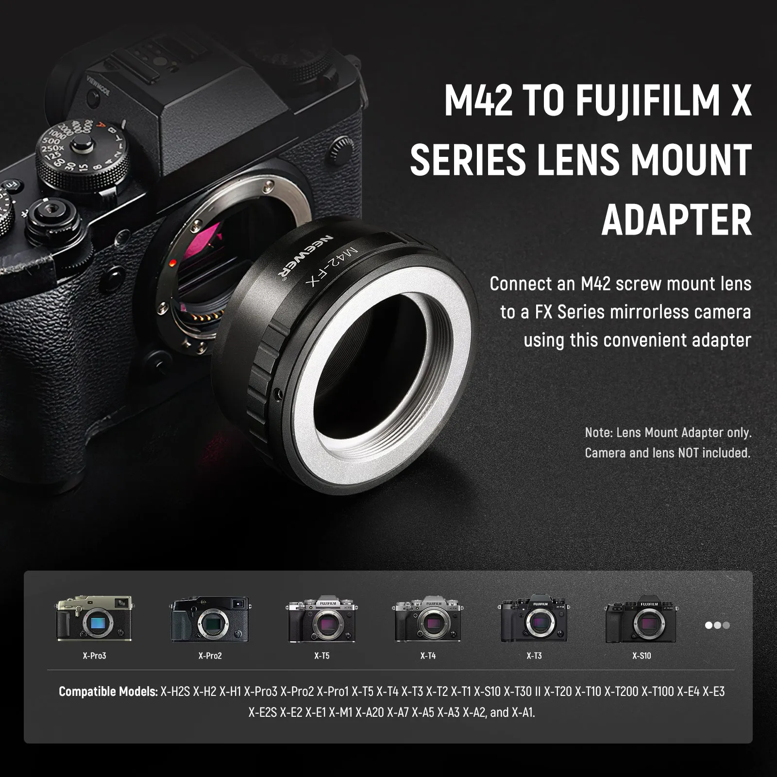 NEEWER M42-FX M42 to Fuji X Lens Mount Adapter