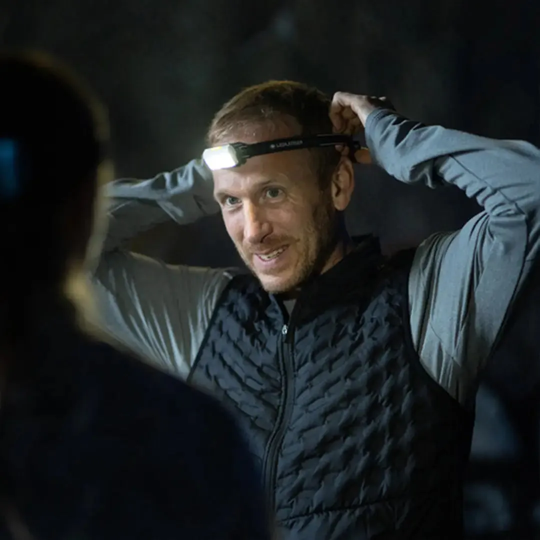 NEO5R Running Head Torch w/ Chest Strap - Grey by LED Lenser