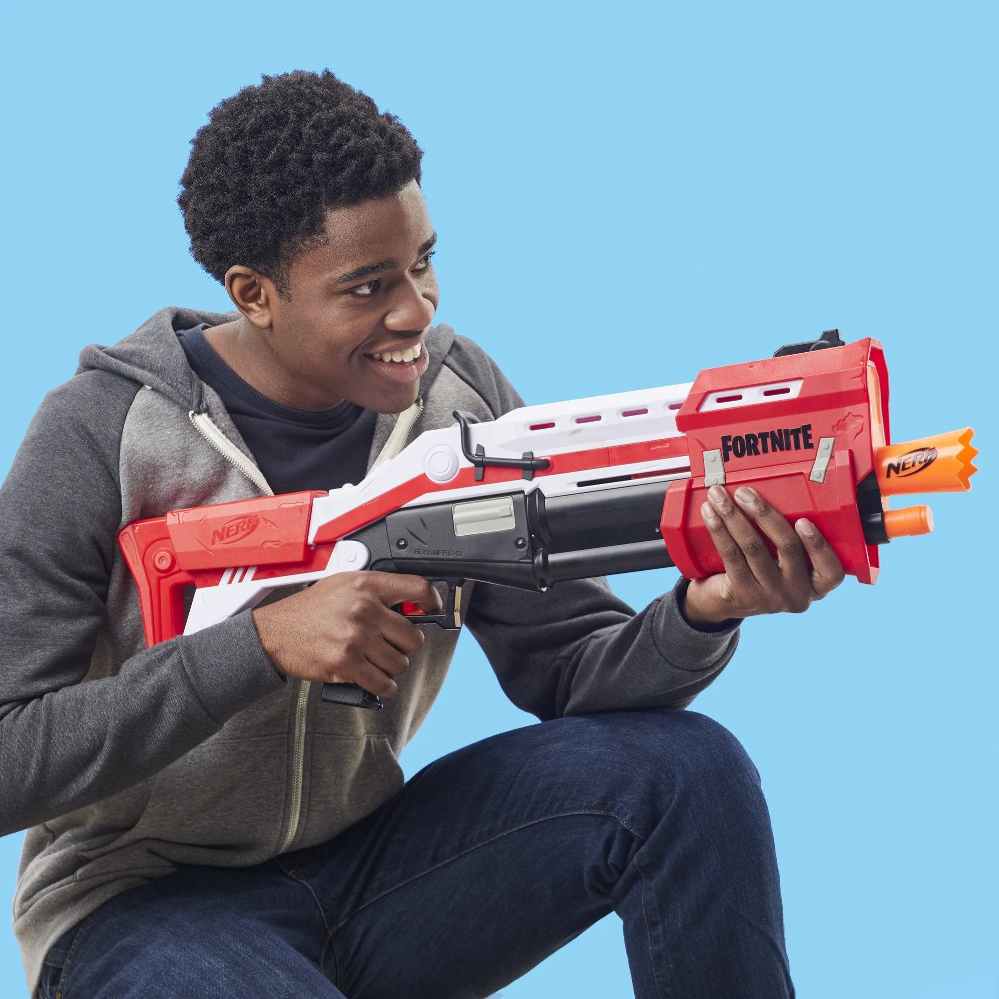 Nerf Fortnite TS Nerf Pump Action Dart Blaster with 8 Nerf Mega Darts