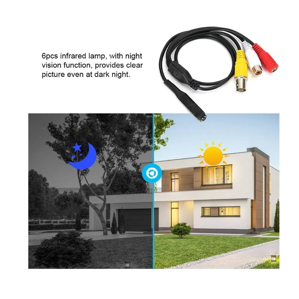 Night Vision Cctv Surveillance Wire Interface M24-12-1
