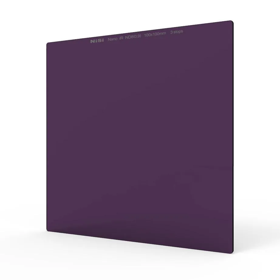 NiSi 100x100mm Nano IR Neutral Density filter - ND8 (0.9) - 3 Stop