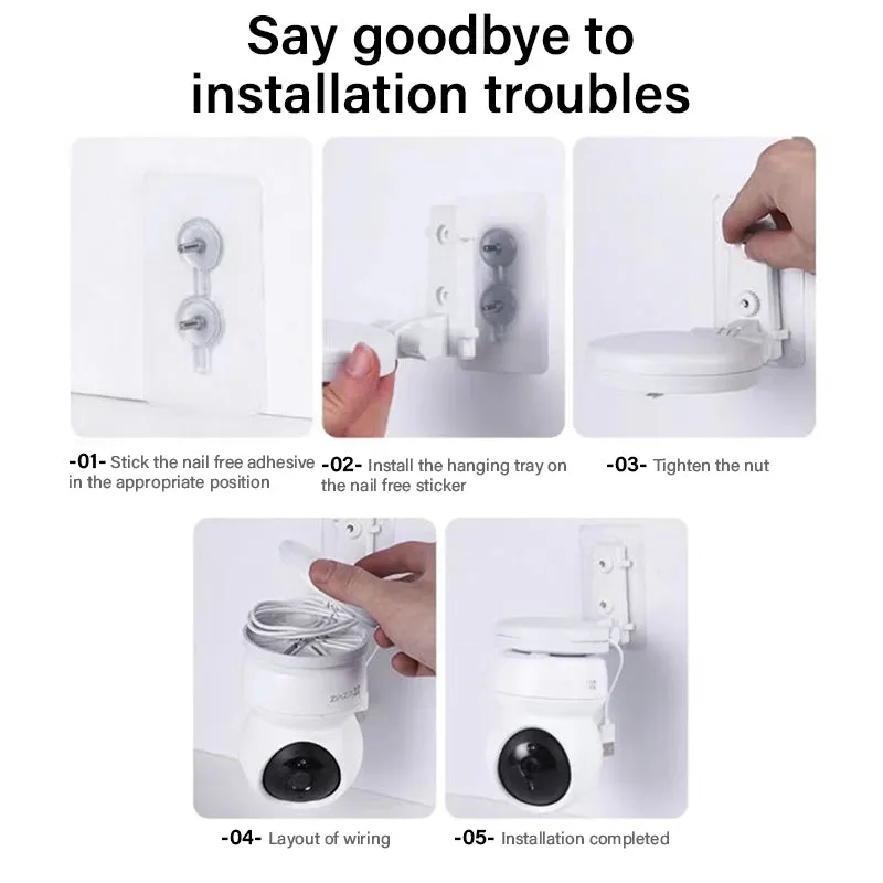 No-Drill Wall/Ceiling Mount CCTV Stand  Holder Various Camera Home Monitoring Bracket Indoor Universal Base Projector