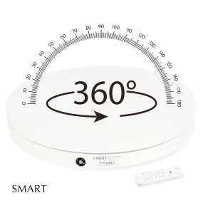 ORBIT600 SMART 360° Professional 60cm Ten-Speed White Motorised Turntable