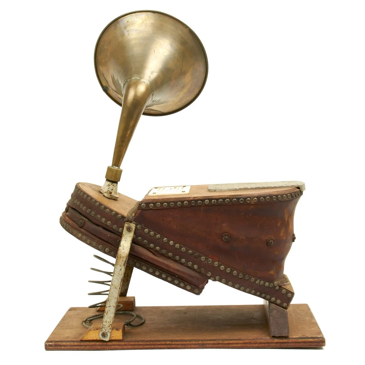 Original British 1880 Siebe Gorman & Co Bellow Air Pump Diving Firefighting Bellows Siren and Alarm