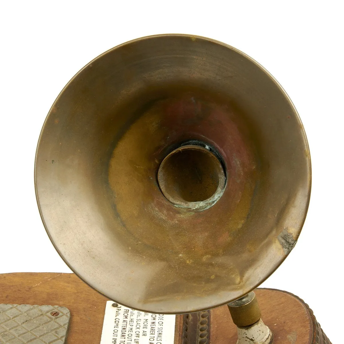 Original British 1880 Siebe Gorman & Co Bellow Air Pump Diving Firefighting Bellows Siren and Alarm