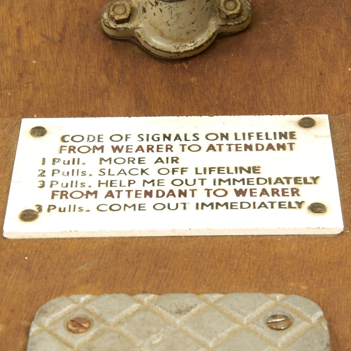 Original British 1880 Siebe Gorman & Co Bellow Air Pump Diving Firefighting Bellows Siren and Alarm