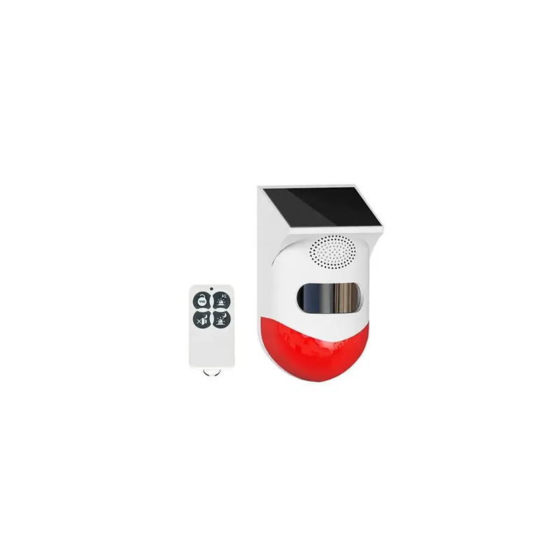Outdoor Solar Light And Siren Alarm With Remote
