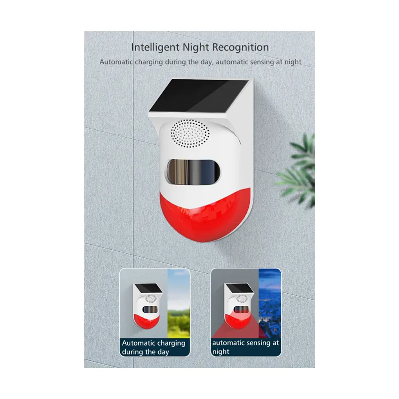 Outdoor Solar Light And Siren Alarm With Remote