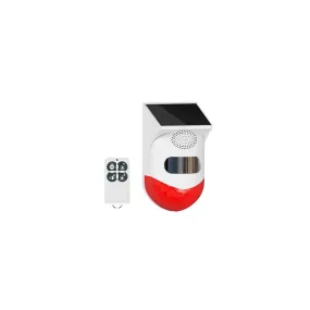 Outdoor Solar Light And Siren Alarm With Remote