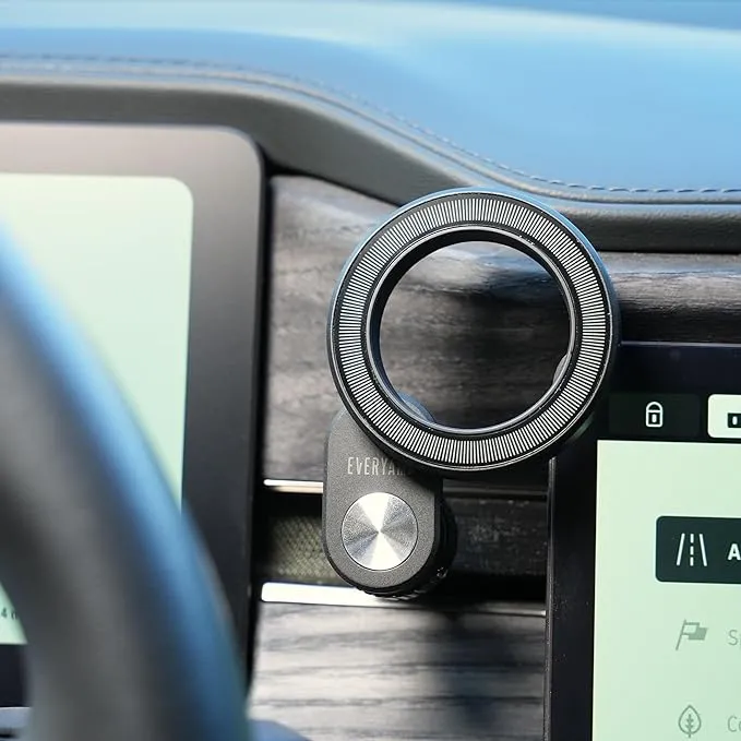 Phone Mount Dash Anchor with 17mm Magnet Mount for Rivian R1T & R1S 2022-2025 - Mount Cell Phones, Tablets, Microphones, Radar Detectors and More with No Screws or Adhesives - Patent Pending