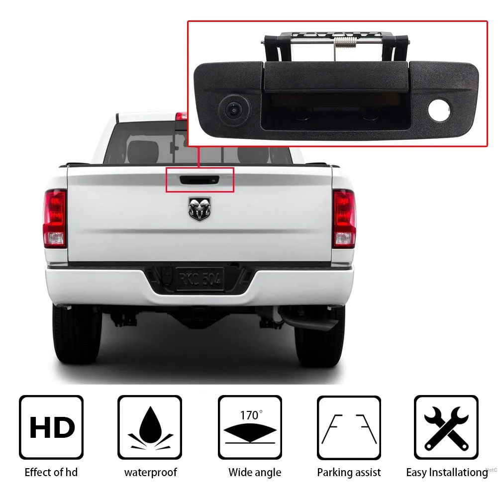 Pickup Car Handle Reversing Camera Tailgate Backup Parking