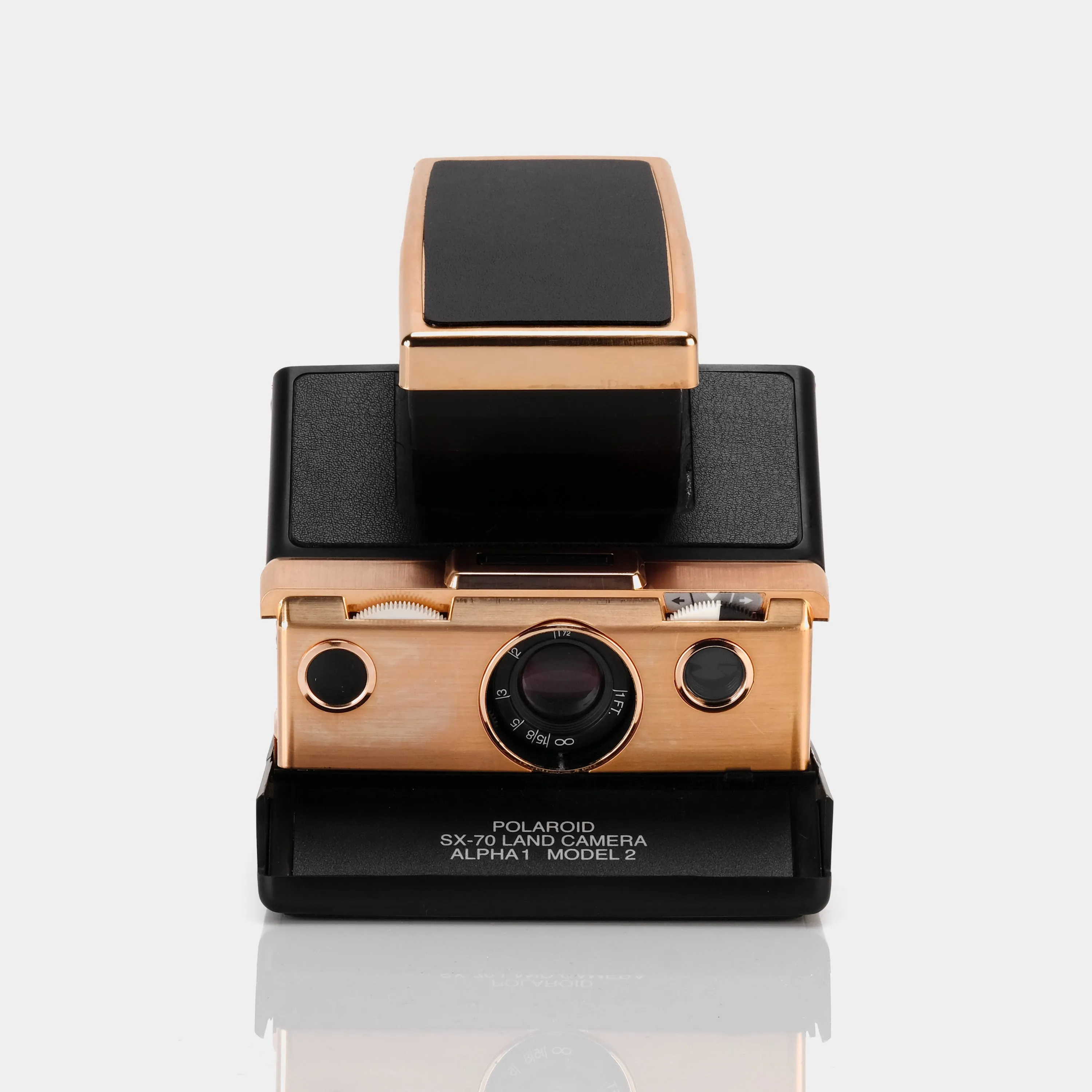 Polaroid SX-70 Alpha 1 Model 2 Black with Rose Gold Folding Instant Film Camera