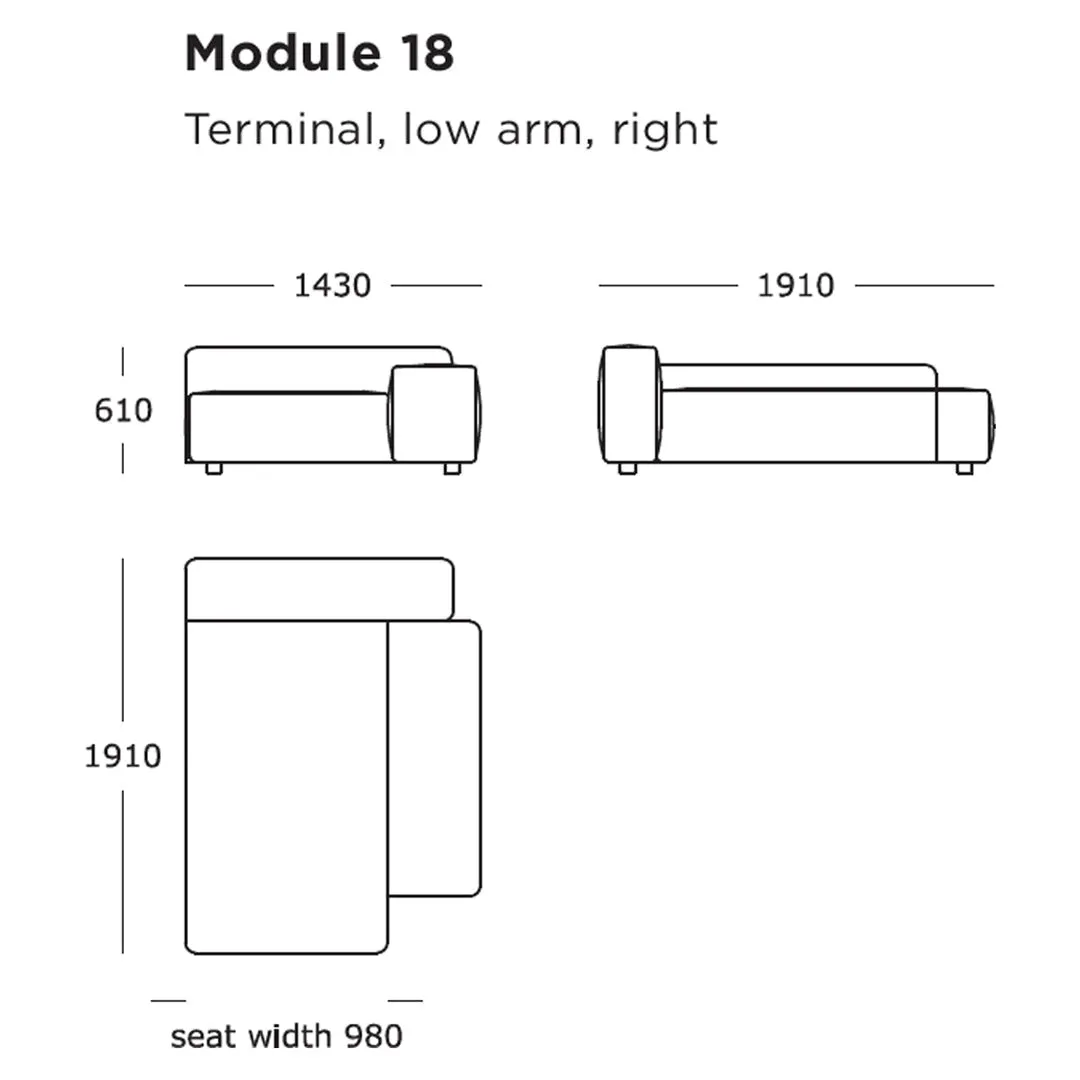Pontone Modular Sofa (Modules 17-21)
