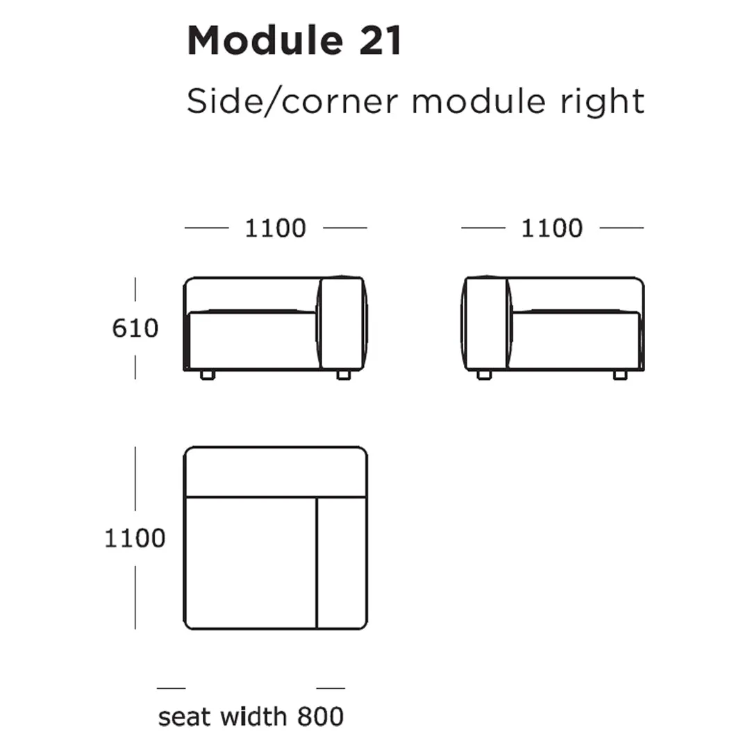 Pontone Modular Sofa (Modules 17-21)