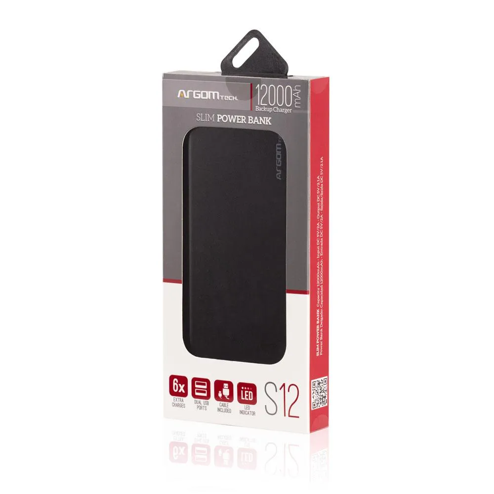 POWER BANK S12 12000MAH ALUMINUM