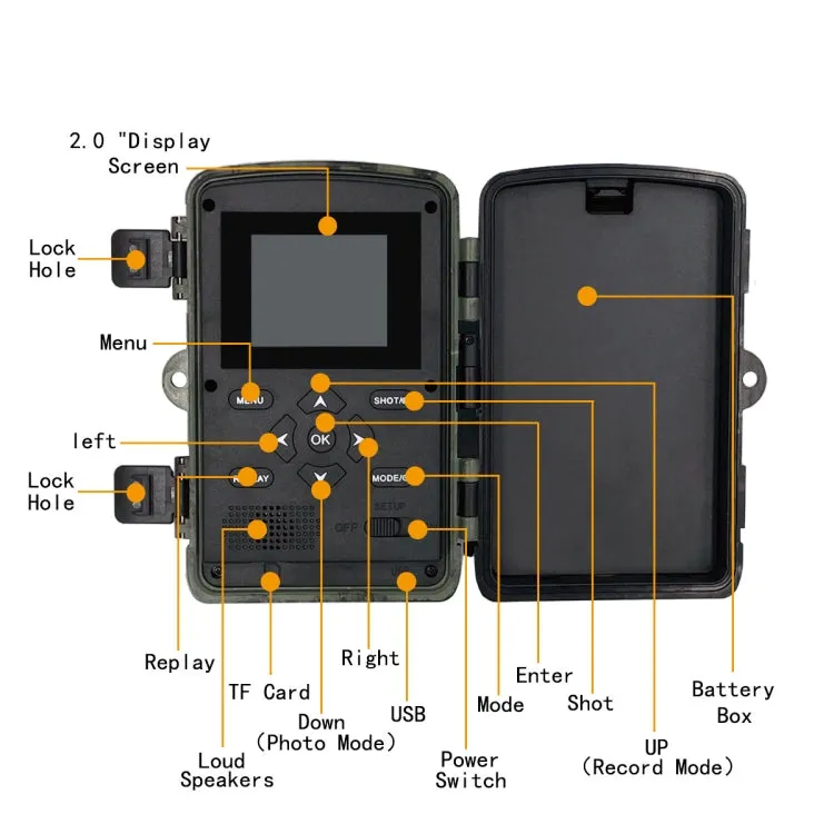 PR5000 2 Inch LCD Screen 1080P WiFi Infrared Night Vision Wildlife Hunting Tracking Camera