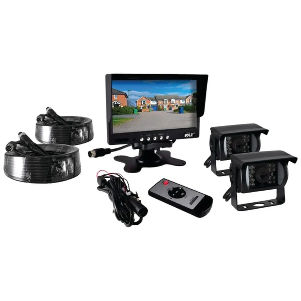Pyle PLCMTR72 7 Commercial-Grade Weatherproof Backup Cameras & Monitor System