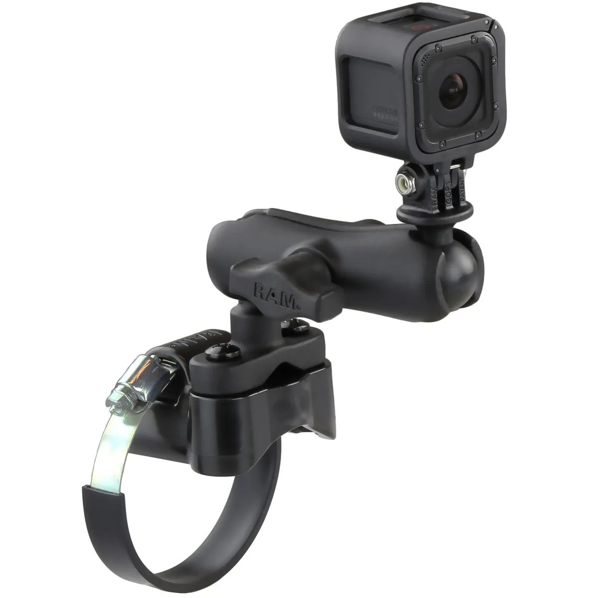 RAM® ATV/UTV Handlebar U-Bolt Mount with Action Camera Adapter