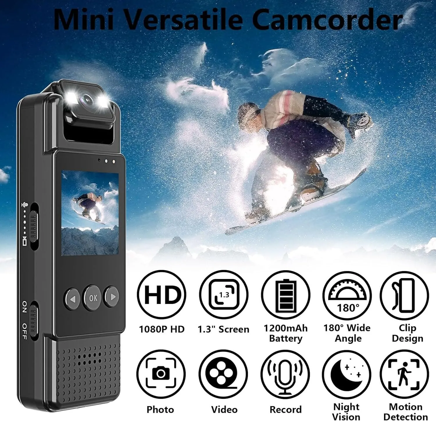 RECON GS2 L12 Genuine HD Mini Camera with Night Vision, Photo, Video & Motion Detection Features
