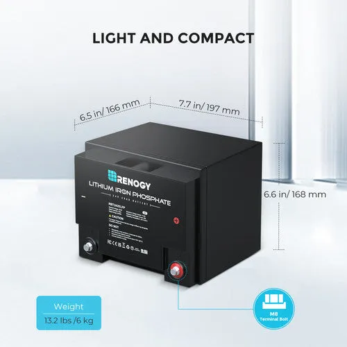 Renogy RBT2425LFP - 24V 25Ah Lithium Iron Phosphate Battery