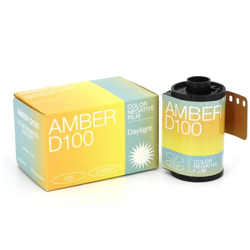 RETO Amber D100 135 35mm 100 ISO Color Negative Film with 27 Exposure Shots, C-41 Process, Fine Grain, Cinematic Motion Picture Style Film Technology and Daylight Balanced for Film Photography