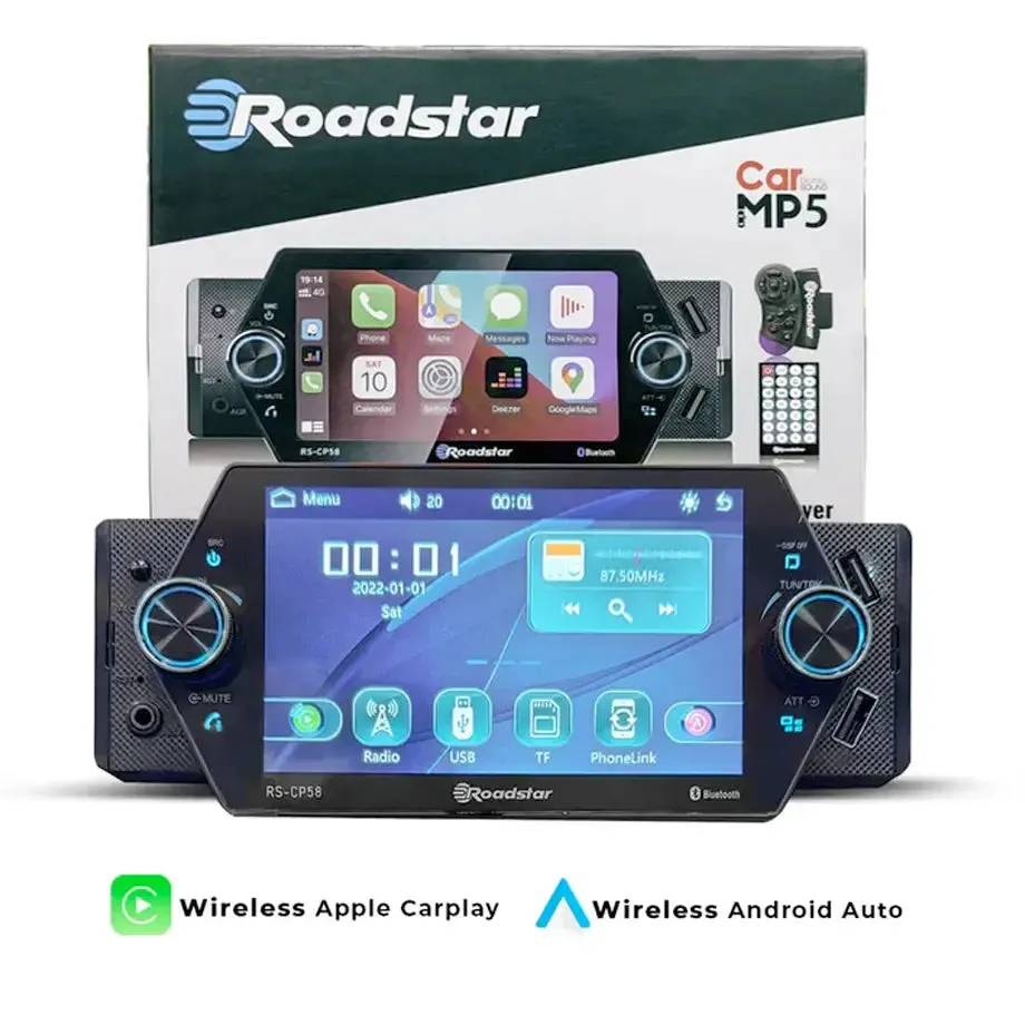 Roadstar 5.25 Inch Single Din Media Player  FREE Number Plate Camera