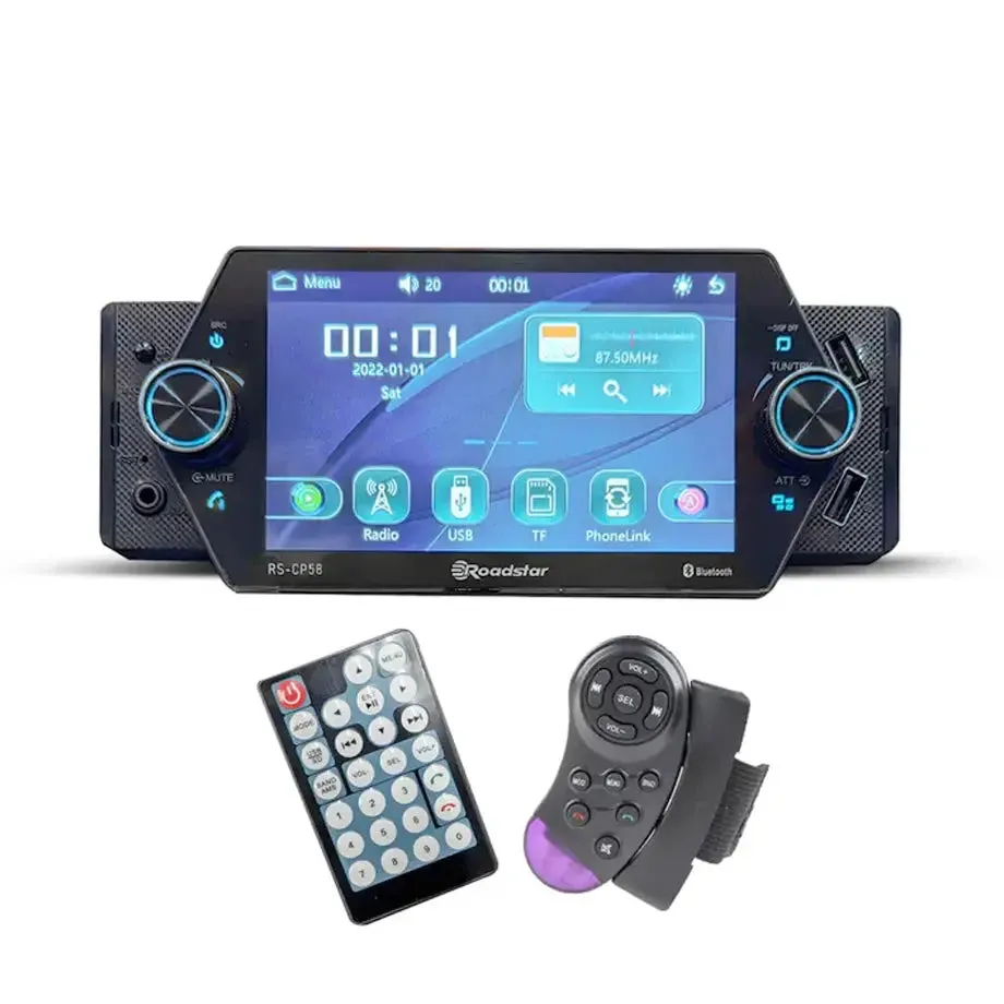 Roadstar 5.25 Inch Single Din Media Player  FREE Number Plate Camera