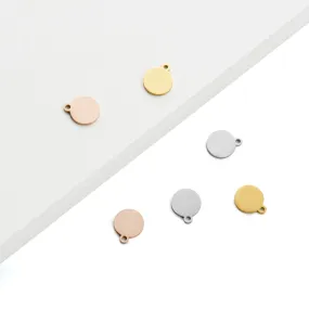 Round Pendant Electroplated Multicolor Pendant (30pcs)