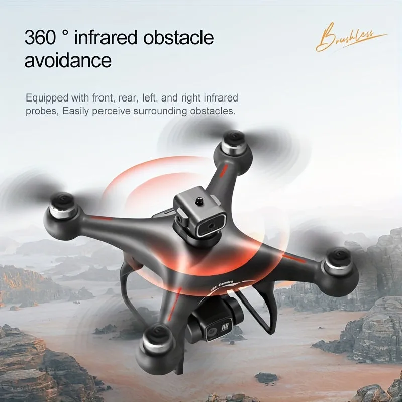S116 MAX Brushless Optical Flow Drone with Dual Cameras, Headless Mode, 360° Obstacle Avoidance, WIFI FPV, Phone App Control