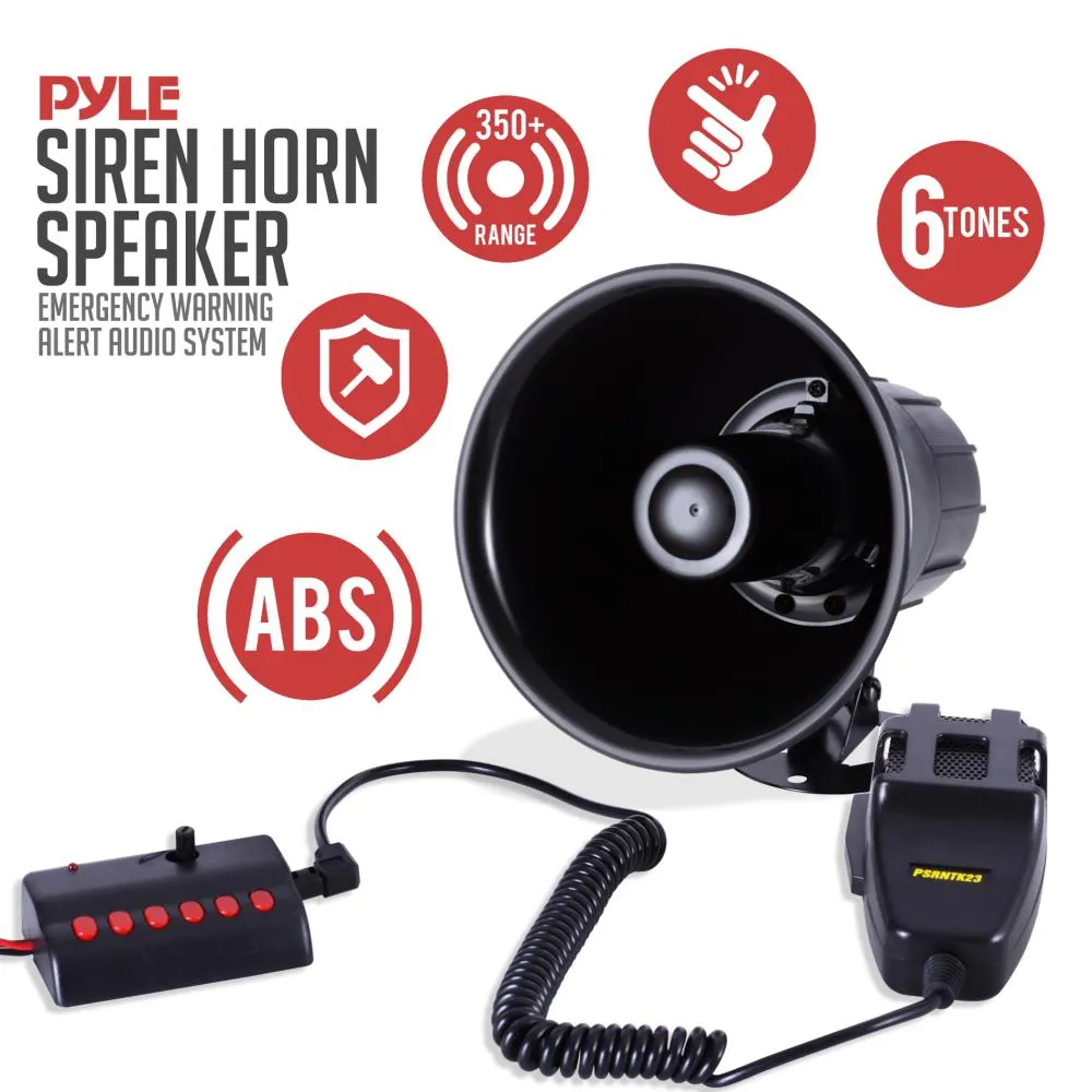 Siren Horn Speaker System With Handheld Pa Microphone