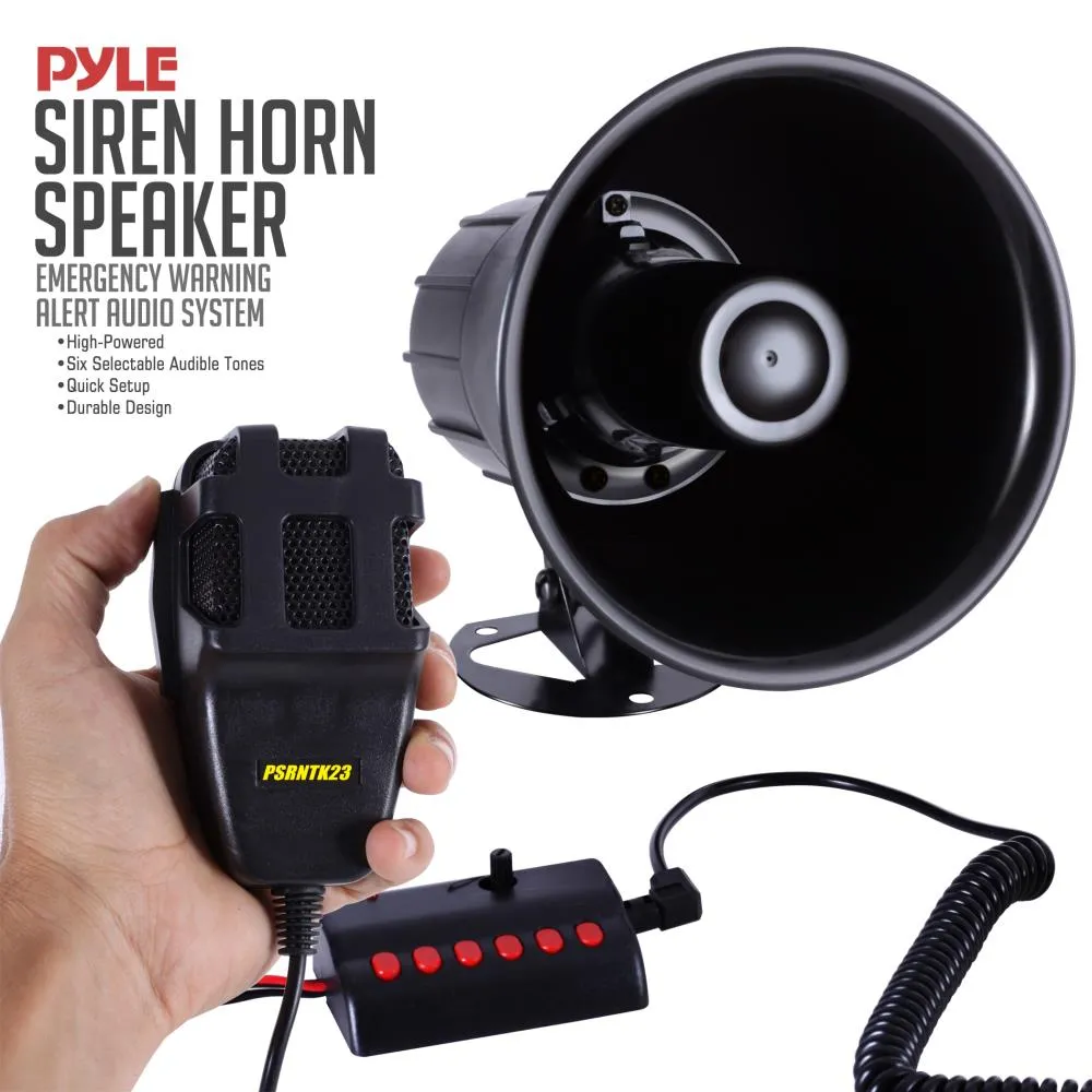 Siren Horn Speaker System With Handheld Pa Microphone